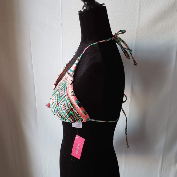 Women's Embroidered Triangle Bikini Top - Picture 3 of 7